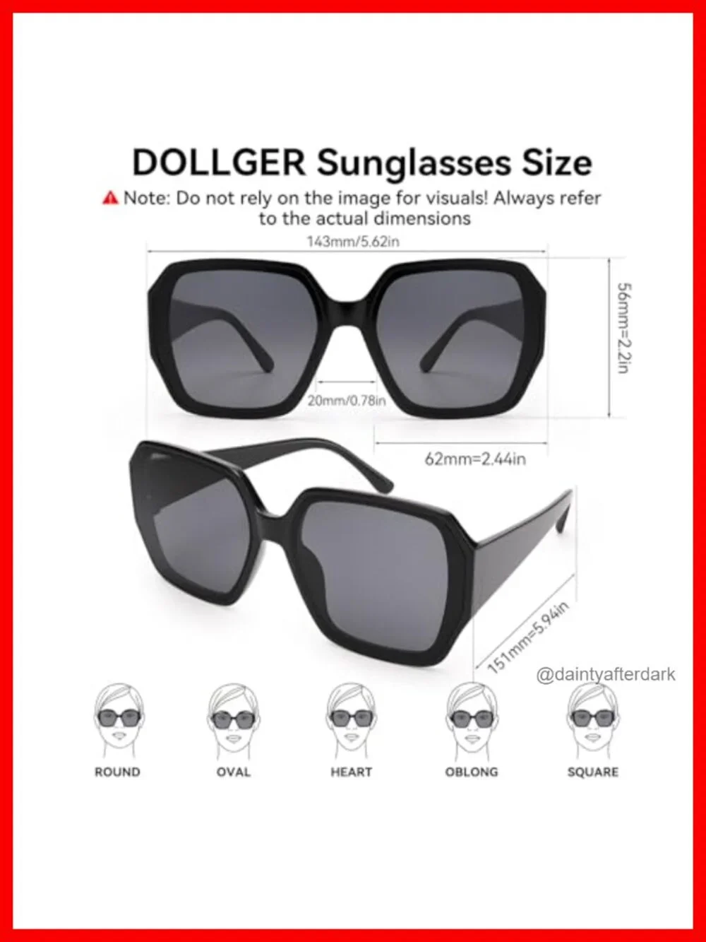 Oversized Square Sunglasses Women Trendy Fashion UV400 Protection Retro Shades